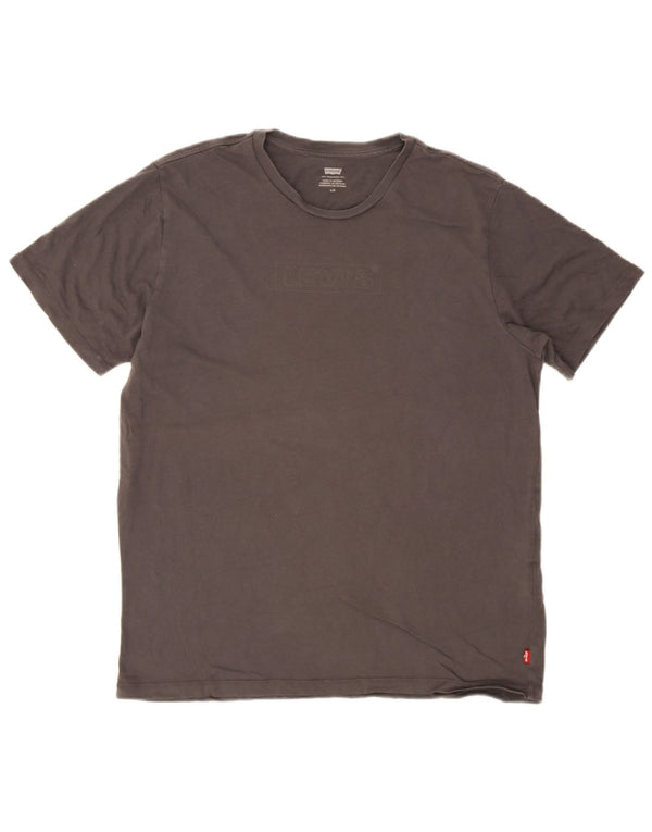 T-shirt grafica da uomo Levi's Top grande in cotone grigio