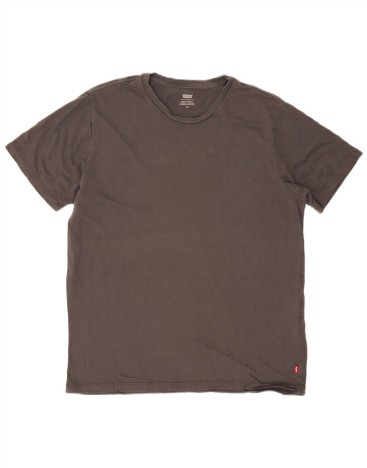 T-shirt grafica da uomo Levi's Top grande in cotone grigio