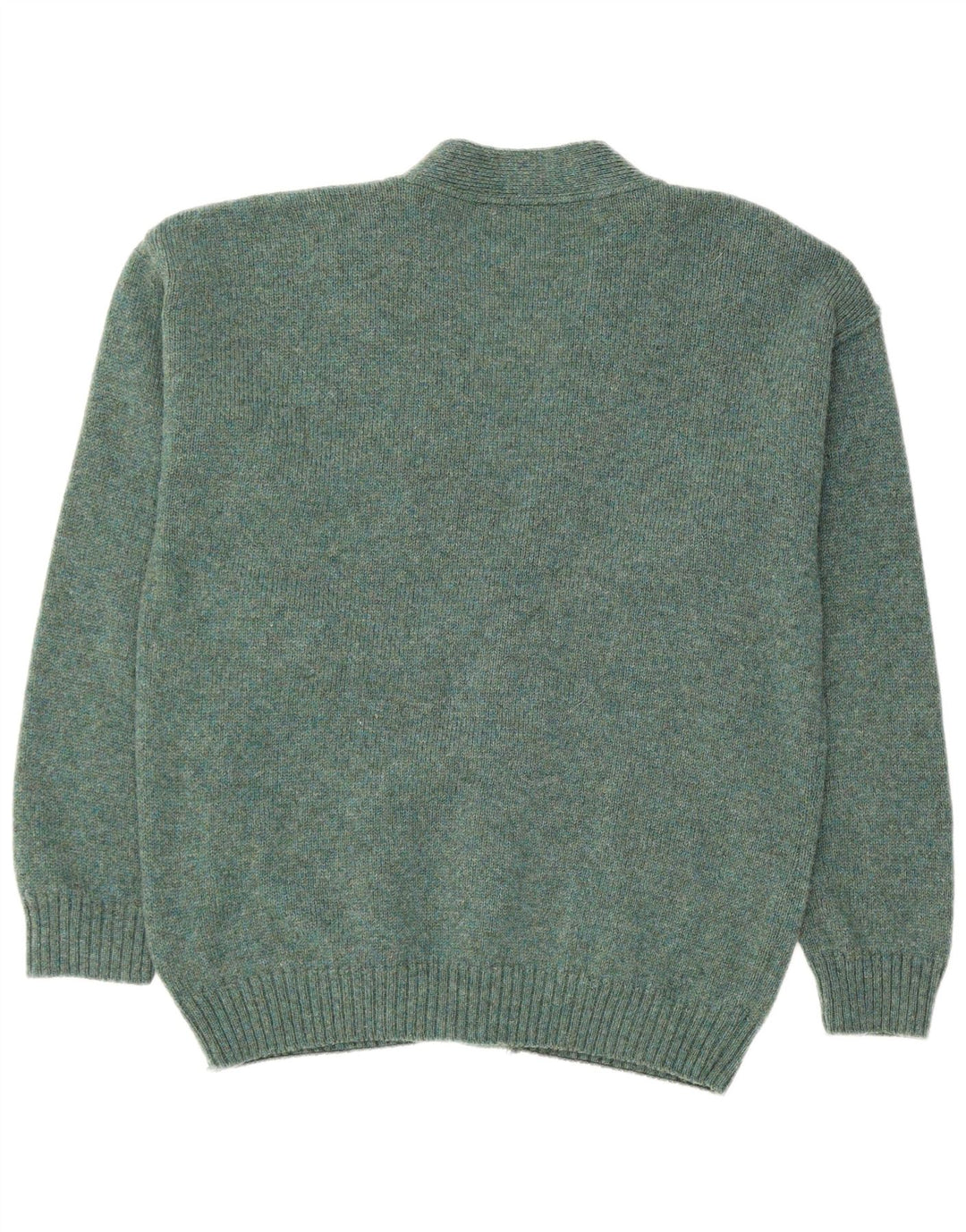 Maglione cardigan da uomo VINTAGE XL in lana verde