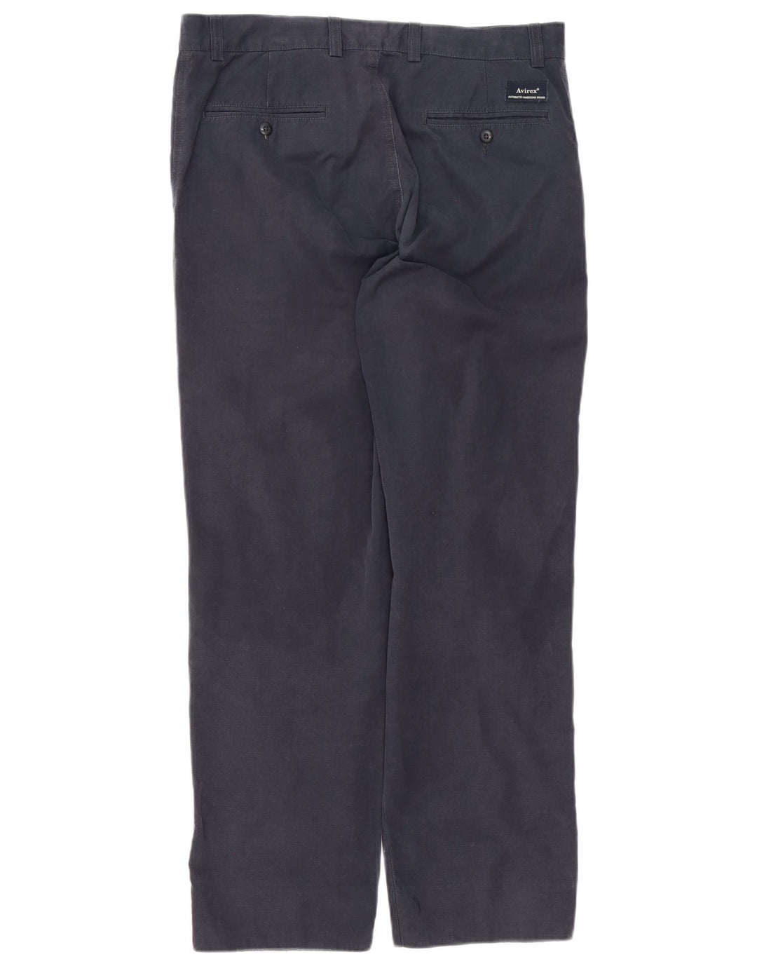 Pantaloni chino regolari da uomo Avirex W34 L30 cotone blu navy