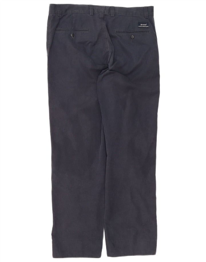 Pantaloni chino regolari da uomo Avirex W34 L30 cotone blu navy