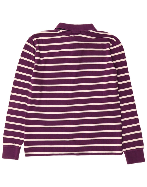 Polo da uomo a maniche lunghe North Sails XL in cotone a righe viola