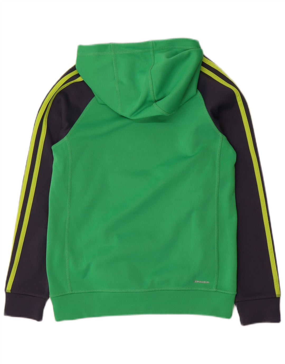 Felpa con cappuccio ADIDAS da bambino Climawarm 10-11 anni Colorblock verde medio
