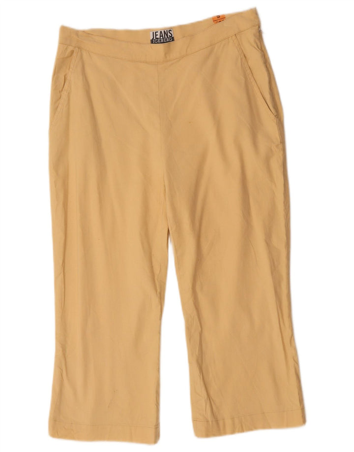 Pantaloni Capri da donna Iceberg IT 44 Medium W30 L19 Lino beige