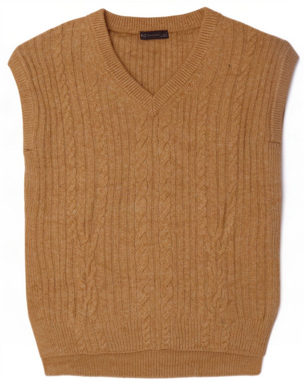 Canotta oversize da donna Marks & Spencer UK 10 piccola in cotone beige