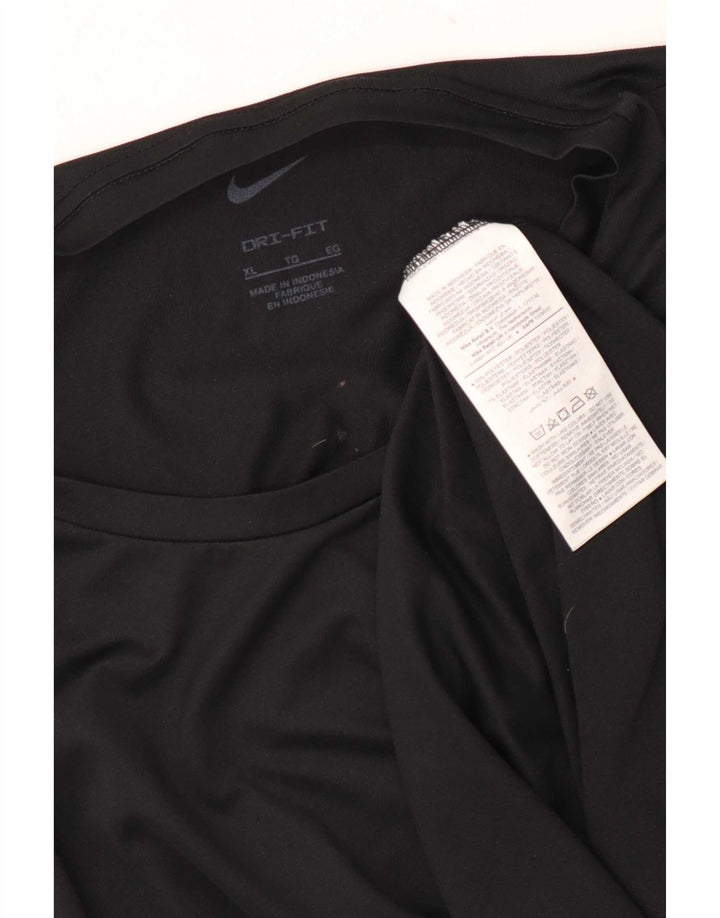 T-shirt Nike Dri Fit da uomo XL nera in poliestere