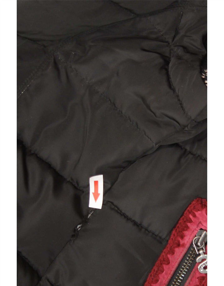 Giacca imbottita da donna Desigual EU 40 cotone floreale nero medio