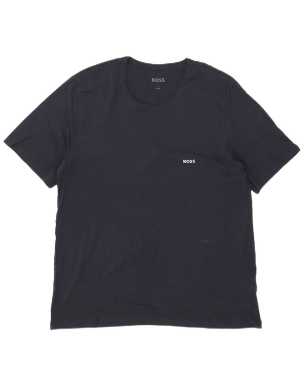T-shirt da uomo Hugo Boss Top 2XL cotone blu navy