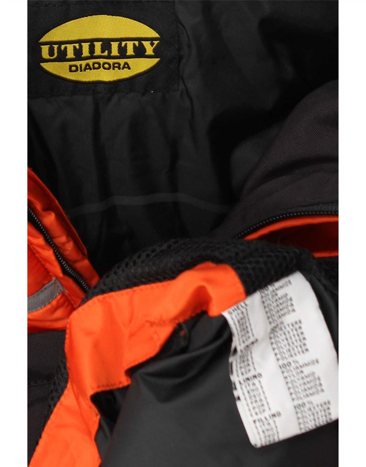 Giacca imbottita con cappuccio da uomo Diadora UK 40 Large arancione Colourblock in poliammide