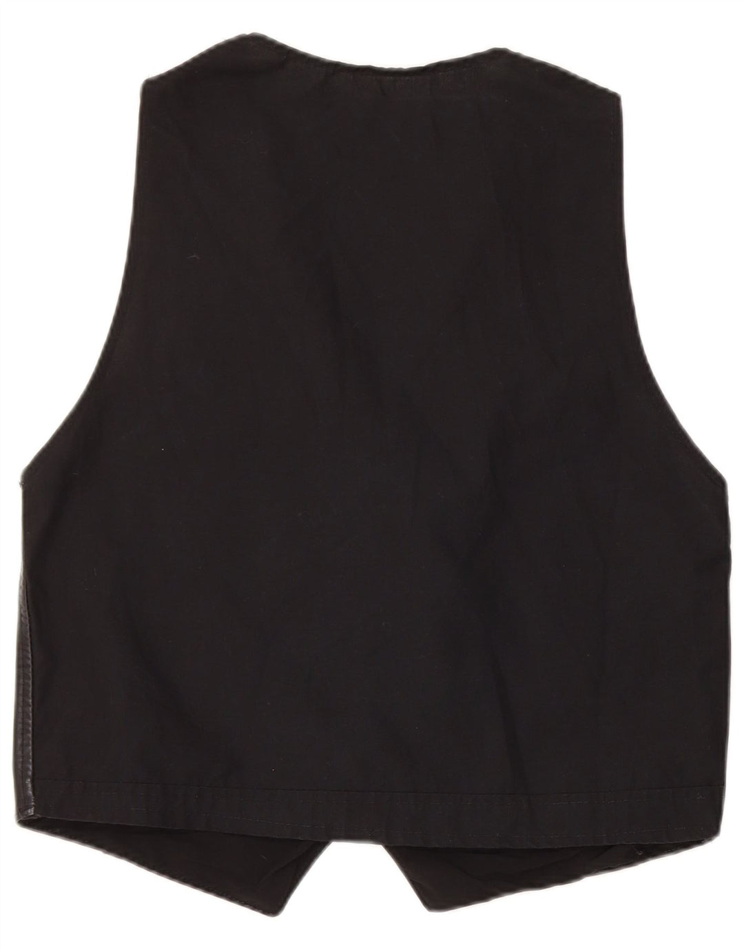 Gilet in pelle da uomo vintage medio nero