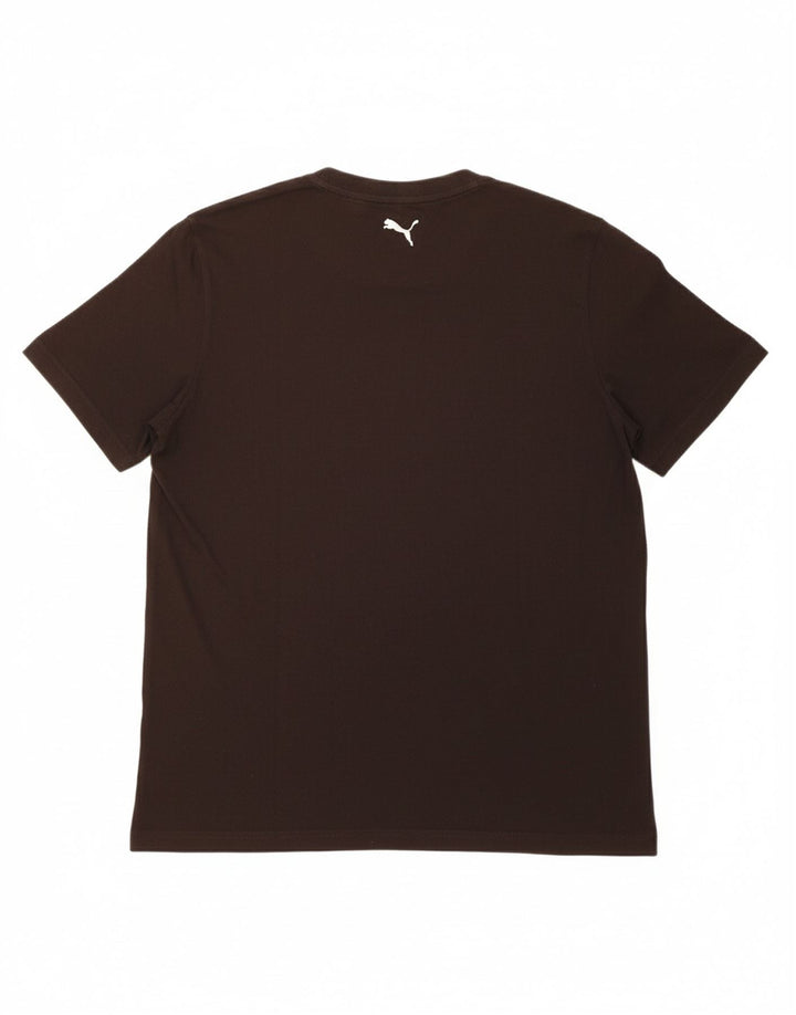 PUMA Mens Graphic T-Shirt Top XL Black Cotton