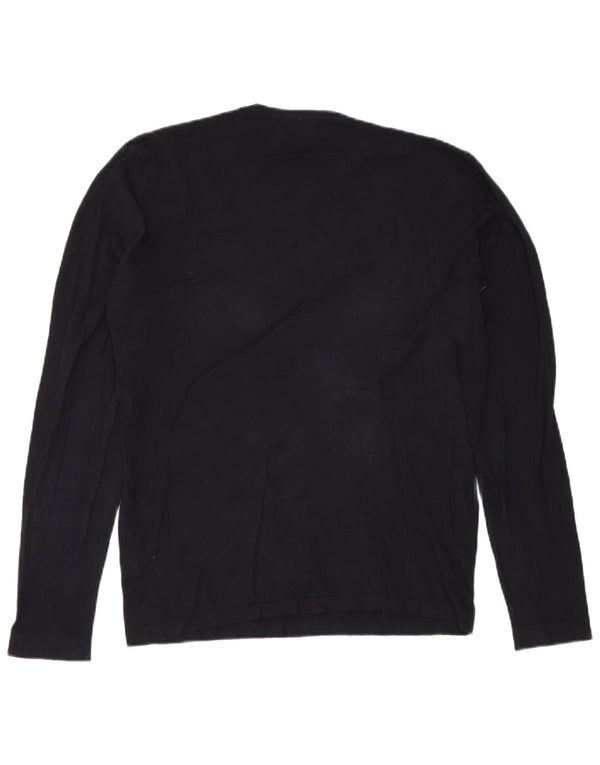 Maglione ZARA da uomo girocollo XL in viscosa blu navy