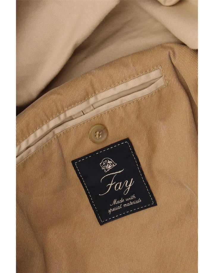 Giacca blazer da uomo Fay Utility a 4 bottoni UK 40 Large Beige