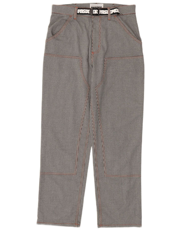 Pantaloni cargo grafici da uomo Pas De Mer W30 L30 Cartoon pied de poule neri