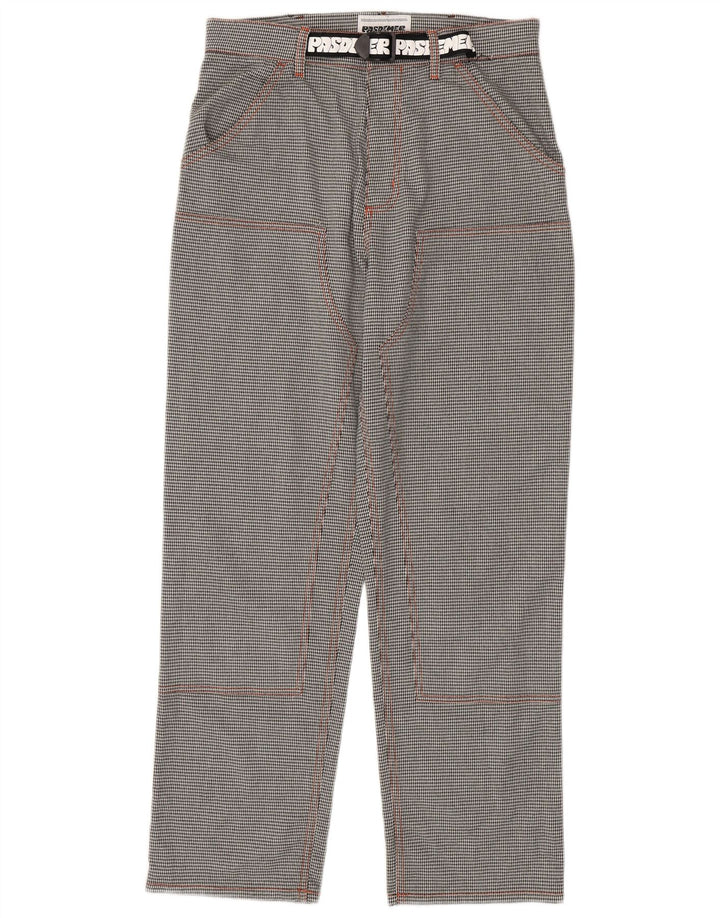 Pantaloni cargo grafici da uomo Pas De Mer W30 L30 Cartoon pied de poule neri