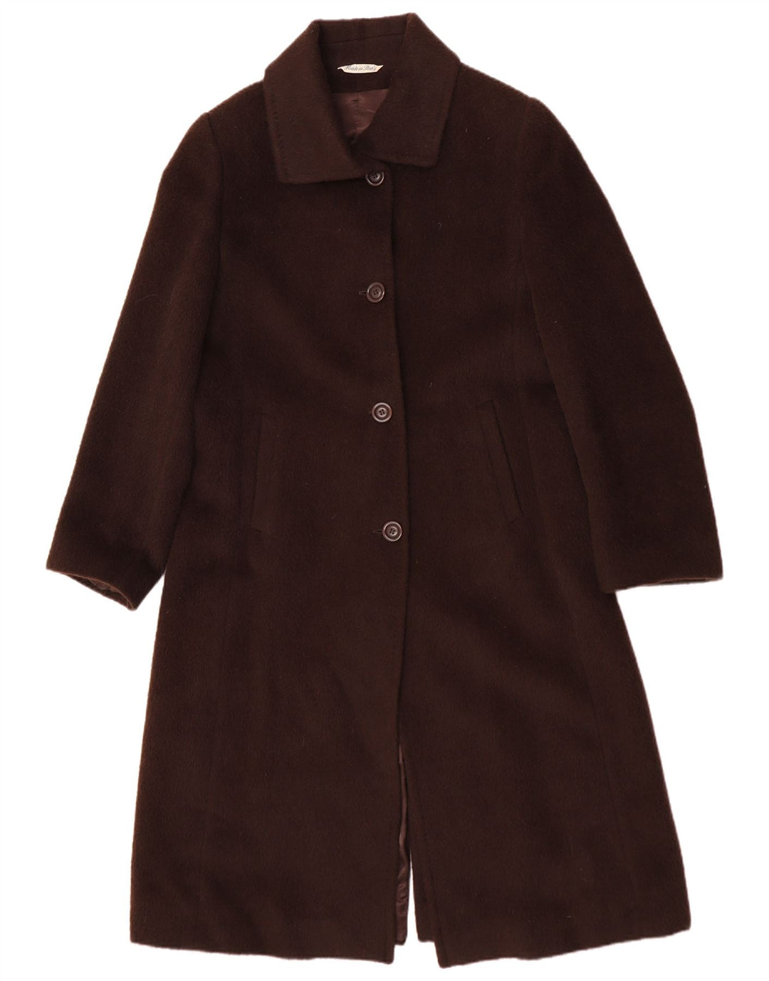 Soprabito vintage da donna IT 48 XL in lana marrone