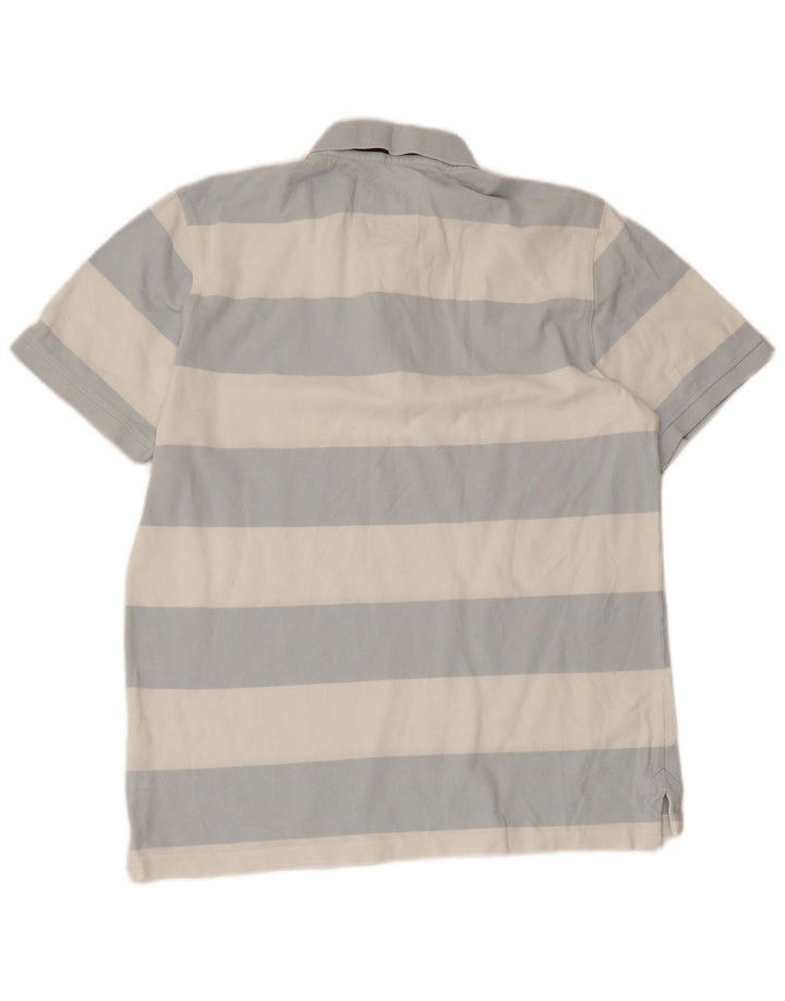 CREW CLOTHING Polo da uomo in cotone a righe grandi blu