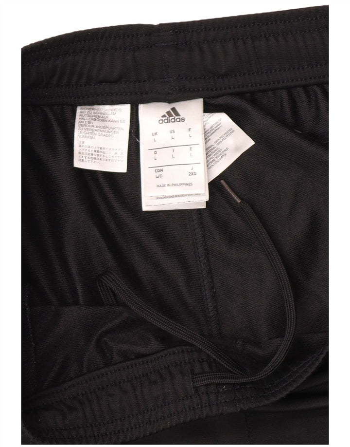 Pantaloni da tuta da uomo Adidas Large neri in poliestere