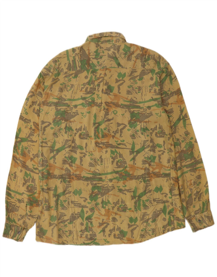 Camicia Ozone Uomo Fantasia Astratta Viscosa Media Gialla