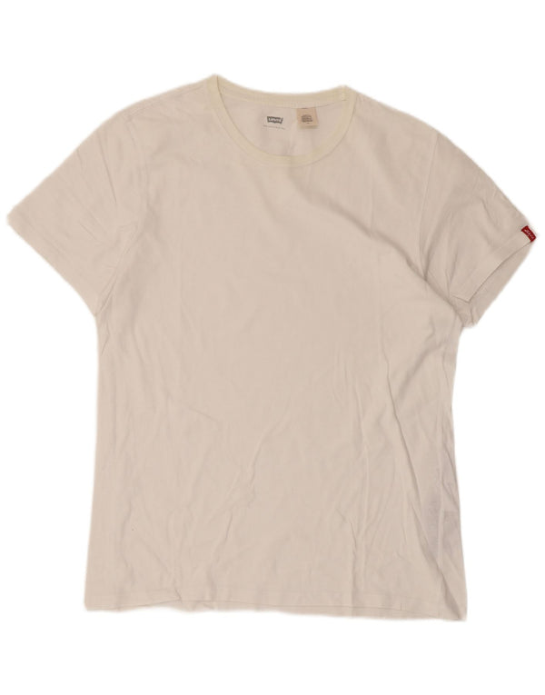 Levi's T-shirt da uomo grande in cotone bianco