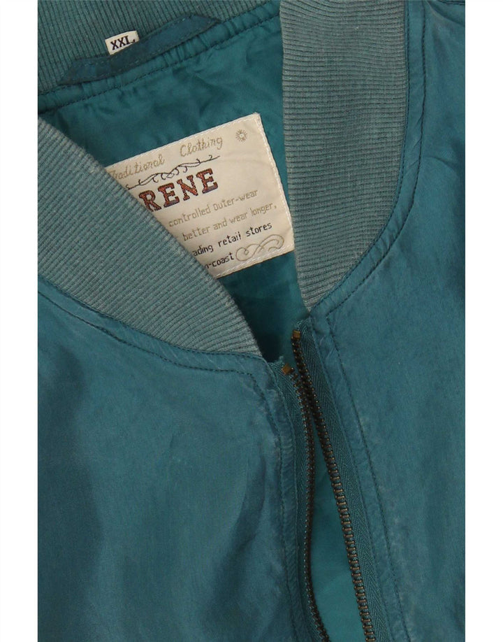 Giubbotto bomber da uomo Rene UK 44 2XL Blu Seta