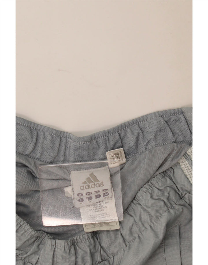 Pantaloncini sportivi Adidas da uomo in poliestere grigio medio