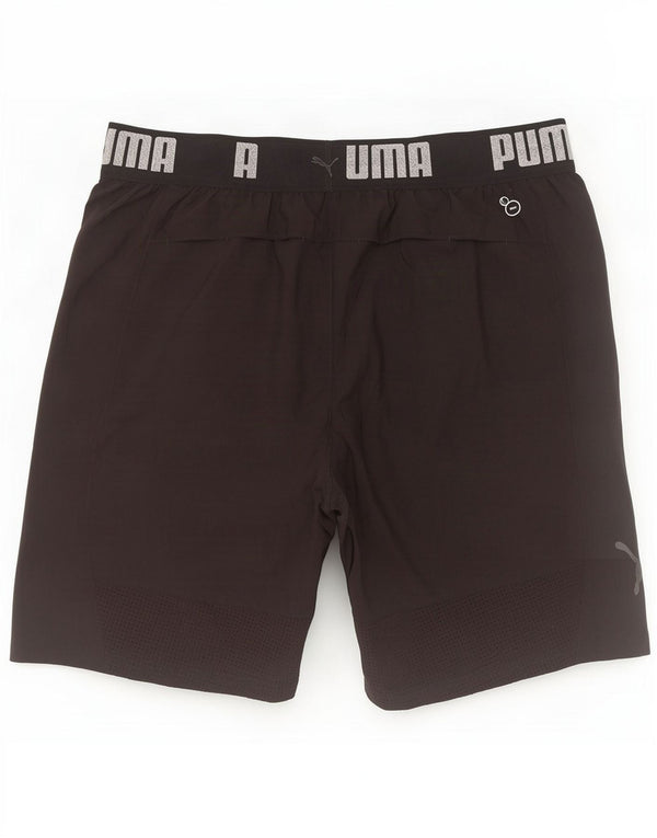 Pantaloncini sportivi grafici da uomo Puma grandi in poliestere nero