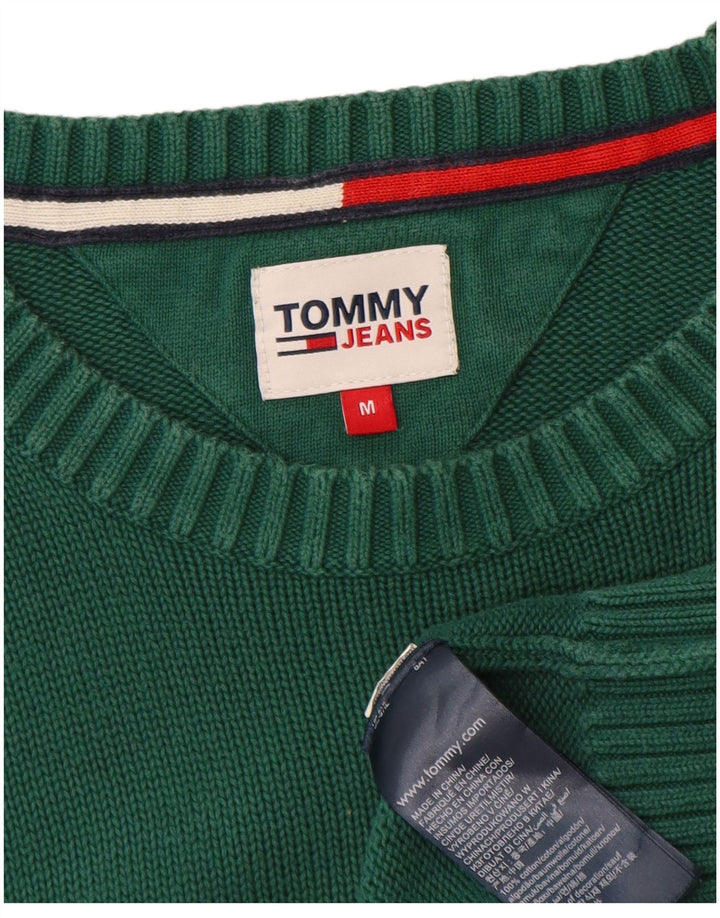 TOMMY HILFIGER Maglione girocollo da uomo in cotone verde medio