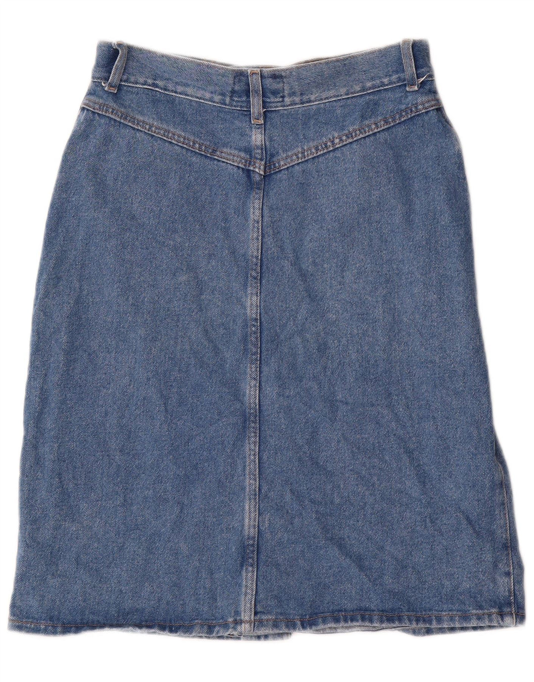 Gonna di jeans da donna VINTAGE IT 42 media W30 cotone blu