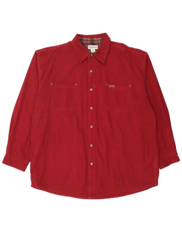 Camicia da boscaiolo da uomo Carhartt XL in cotone bordeaux