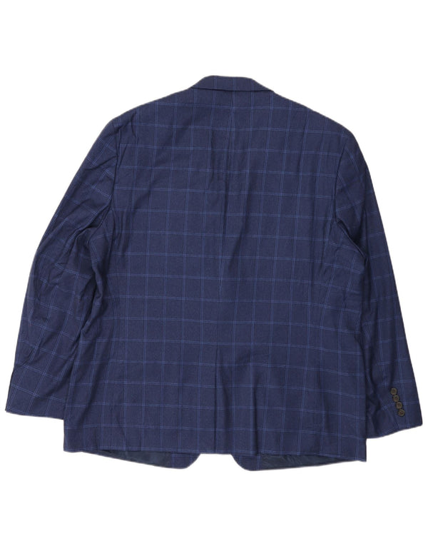 Giacca blazer da uomo a 2 bottoni Ralph Lauren UK 46 2XL blu navy a quadri