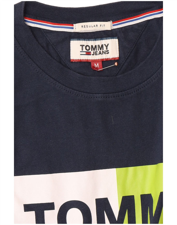 TOMMY HILFIGER T-shirt grafica da uomo con vestibilità regolare, blu navy medio