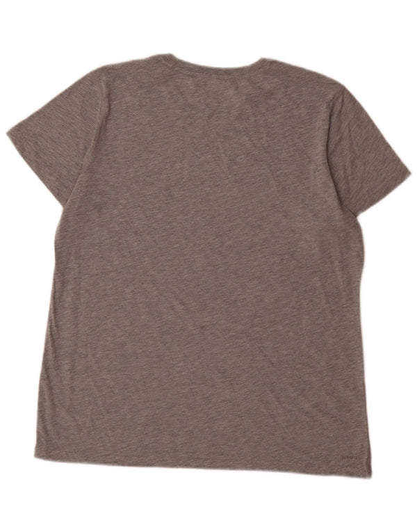T-shirt da donna Adidas Top UK 18 XL in cotone grigio