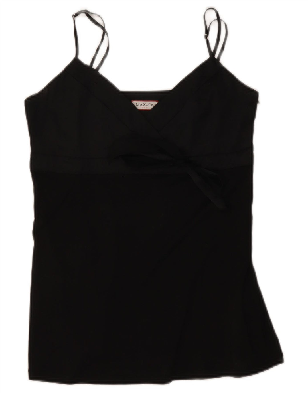 Max & Co. Canottiera corta da donna UK 12 media seta nera