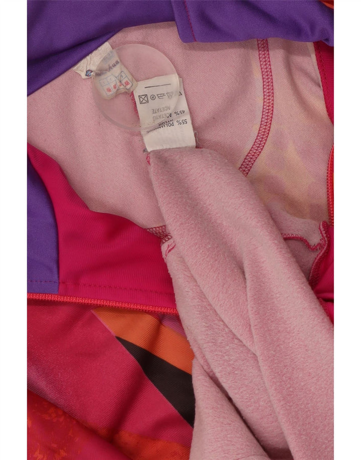 Giacca da tuta da uomo vintage UK 38 Poliestere color block rosa medio