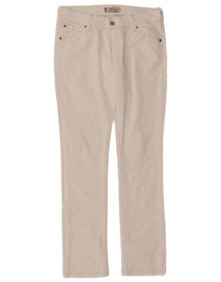 Jeans Levi's 571 Slim da donna W30 L32 bianchi