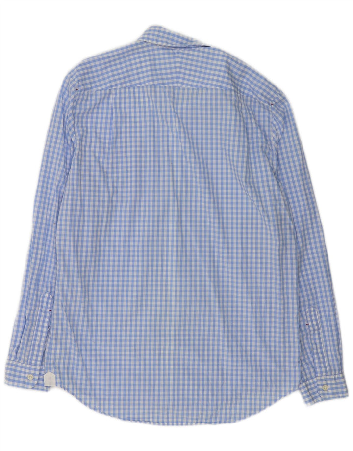 Camicia Lacoste da uomo vestibilità regolare taglia 40 cotone a quadretti blu medio