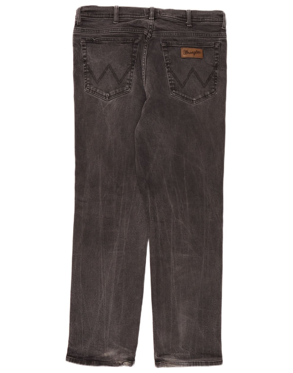 Jeans dritti elasticizzati Texas da uomo Wrangler W38 L32 cotone grigio
