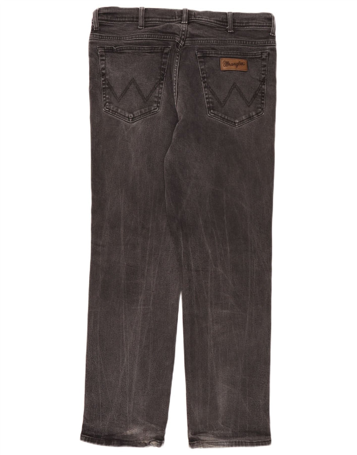 Jeans dritti elasticizzati Texas da uomo Wrangler W38 L32 cotone grigio