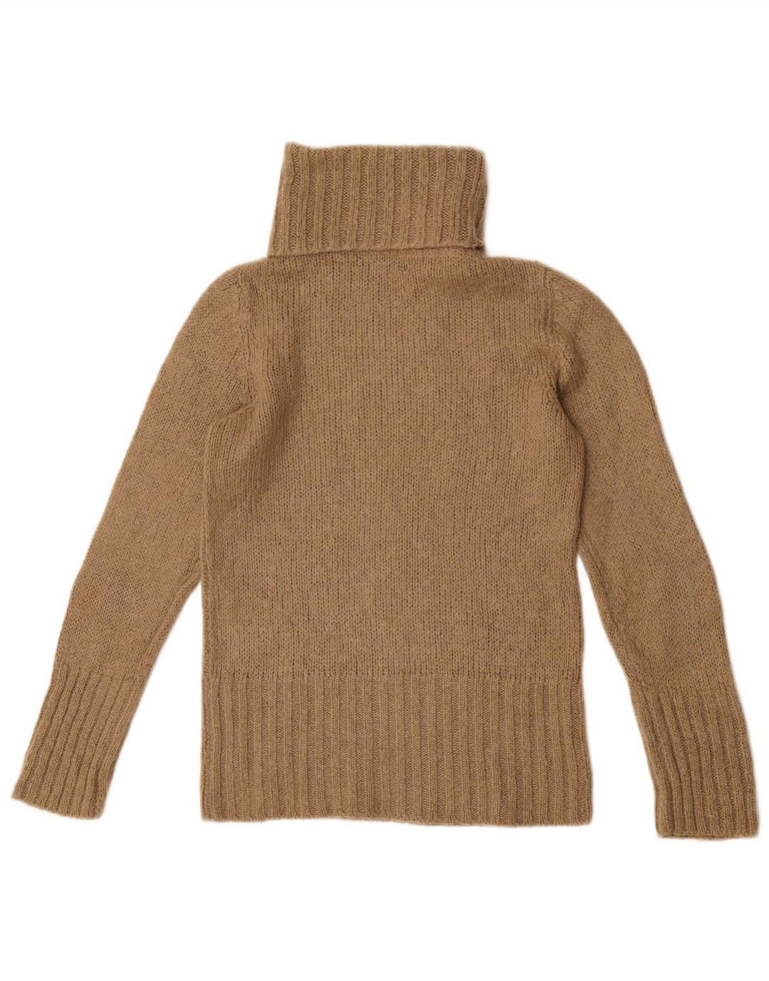 Maglione maglione da donna a collo alto Massimo Dutti UK 12 Acrilico beige medio