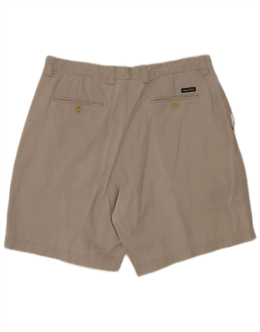 NAUTICA Pantaloncini chino con pegged vestibilità classica da uomo W36 Large in cotone grigio