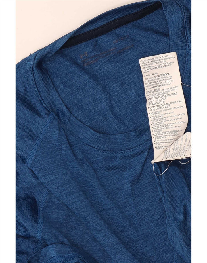 T-shirt da uomo Under Armour Top grande in poliestere screziato blu navy