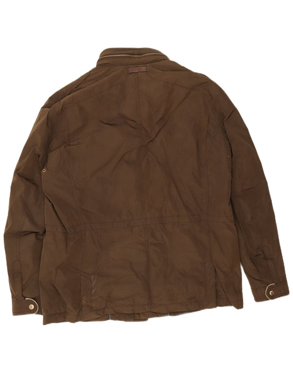 Massimo Dutti Giacca a vento militare con cappuccio da uomo UK 44 2XL Marrone