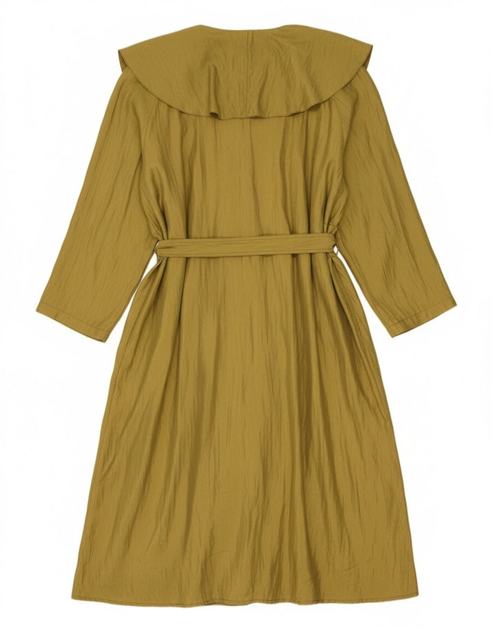 Soprabito oversize da donna vintage UK 14 poliestere kaki medio