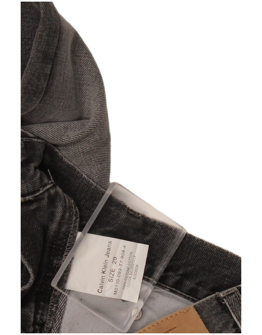 Jeans slim da uomo Calvin Klein W29 L33 cotone grigio
