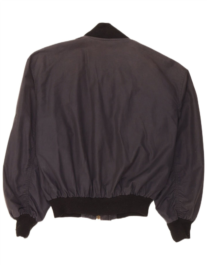 Giubbotto bomber da uomo vestibilità ampia Quarry UK 36 piccolo cotone nero