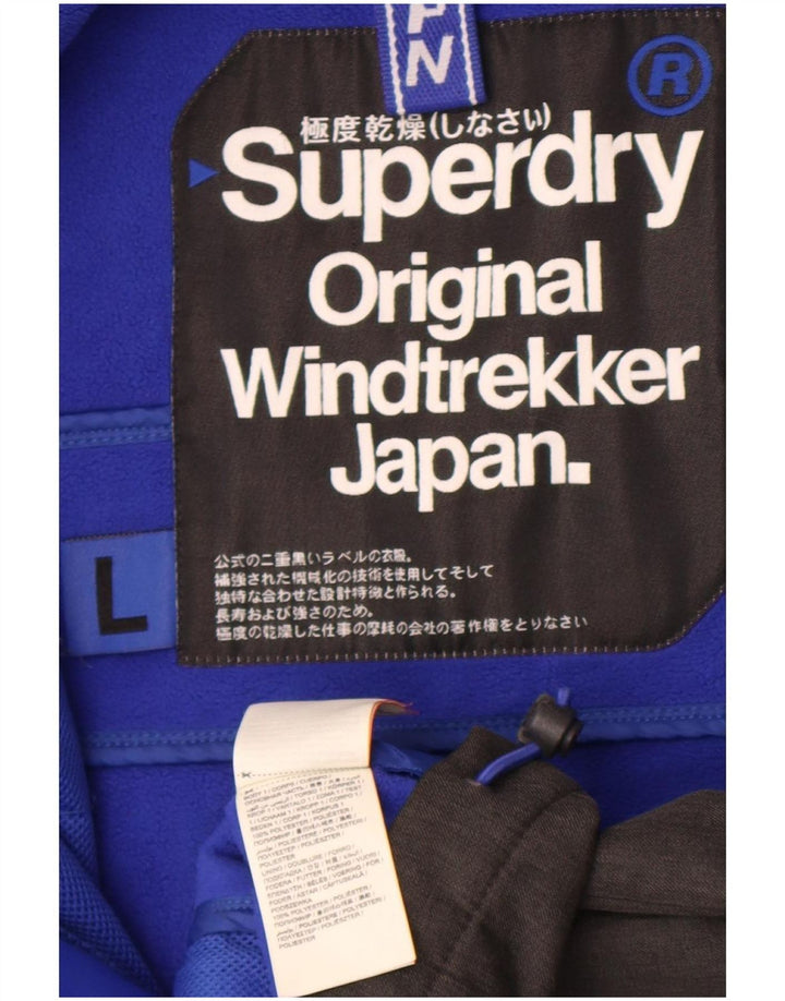 Giacca a vento da uomo Windtrekker Graphic Superdry UK 40 grande grigia