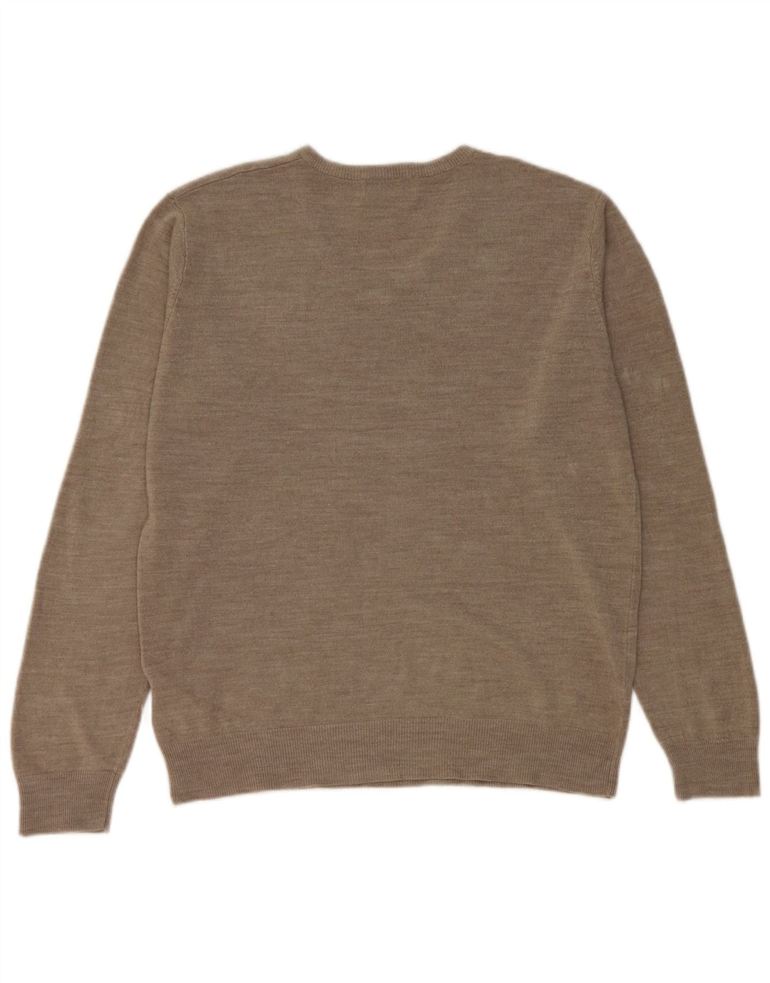 Maglione da uomo Marks & Spencer vestibilità regolare con scollo a V grande acrilico beige