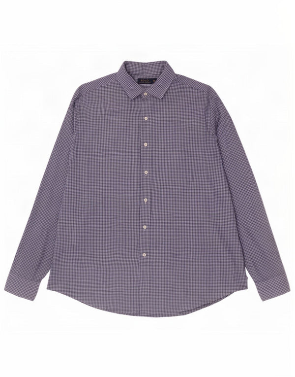 Polo Ralph Lauren Camicia da uomo 2XL in cotone a quadri blu