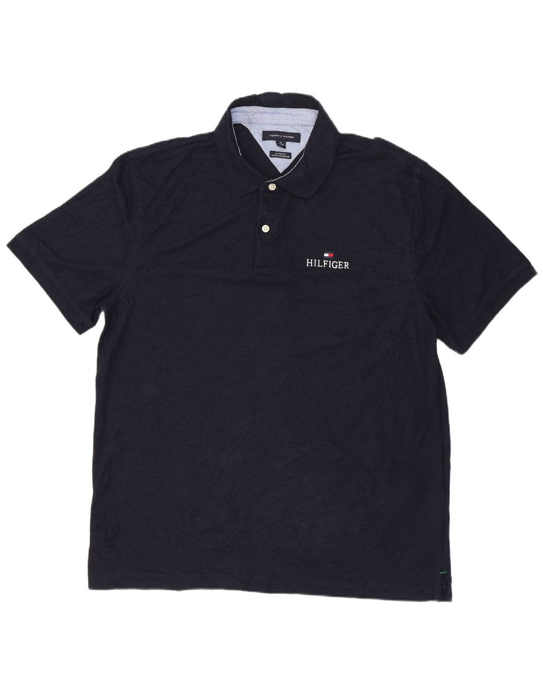 TOMMY HILFIGER Polo da uomo su misura XL in cotone blu navy